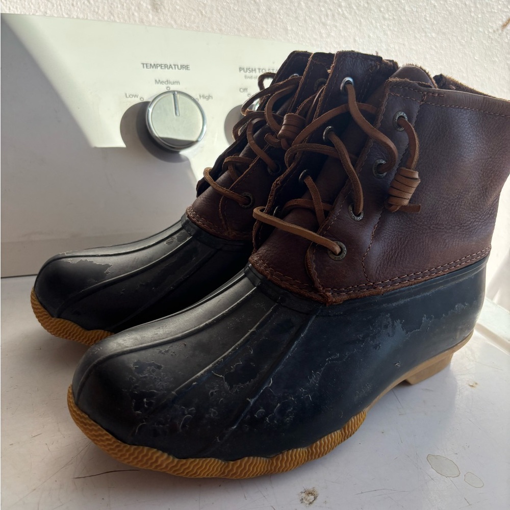 Sperry Brown and Black Ankle Boots